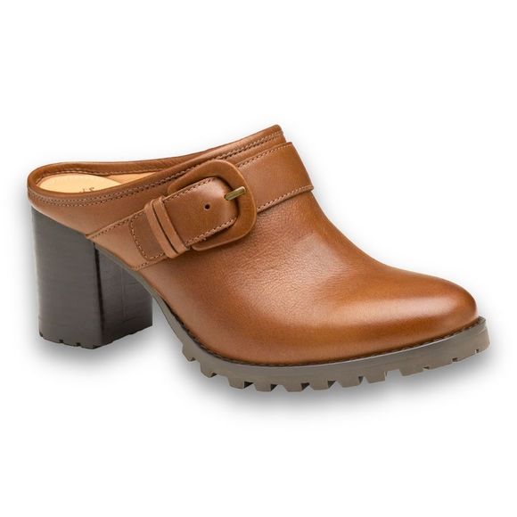 Johnston & Murphy Shoes - JOHNSTON & MURPHY Vivica Buckle Clog In Cognac Leather Size 9 NWOT